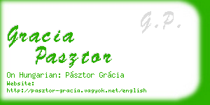 gracia pasztor business card